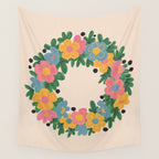 Floral Wreath Wall Tapestry Gallery Image 4