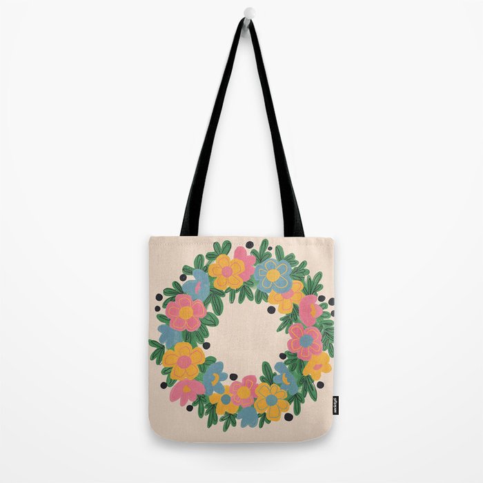 Floral Wreath Tote Bag Gallery Image 2