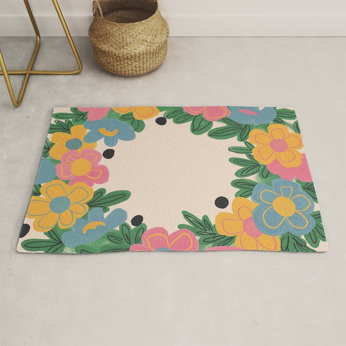 Floral Wreath Rug Gallery Image 1