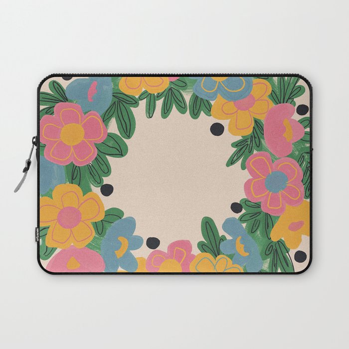 Floral Wreath Laptop Sleeve Gallery Image 1