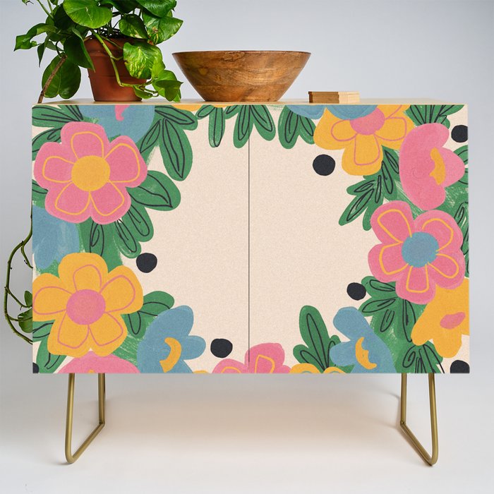 Floral Wreath Credenza Gallery Image 1