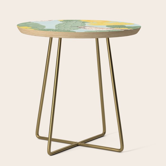Prickly Pear with Wrens  Side Table Gallery Image 1