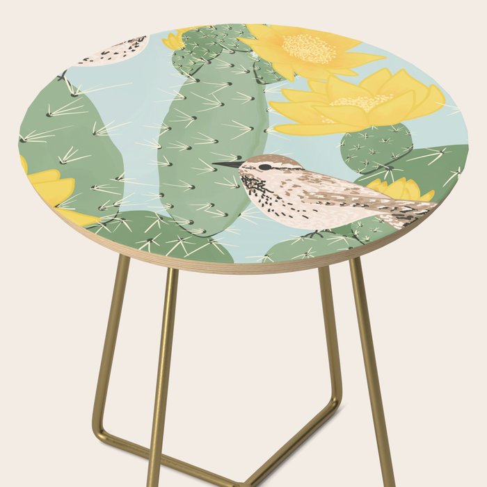 Prickly Pear with Wrens  Side Table Gallery Image 2