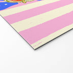 Papaya Stripes Tropical Summer Illustration Welcome Mat Gallery Image 2