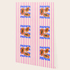 Papaya Stripes Tropical Summer Illustration Wallpaper Gallery Image 2