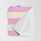 Papaya Stripes Tropical Summer Illustration Throw Blanket Gallery Image 3