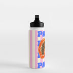Papaya Stripes Tropical Summer Illustration Water Bottle Gallery Image 3