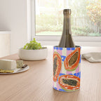 Papaya Stripes Tropical Summer Illustration Wine Chiller Gallery Image 4