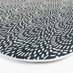 Boho Deco Fan . Navy Bath Mat Gallery Image 3