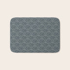 Boho Deco Fan . Navy Bath Mat Gallery Image 1