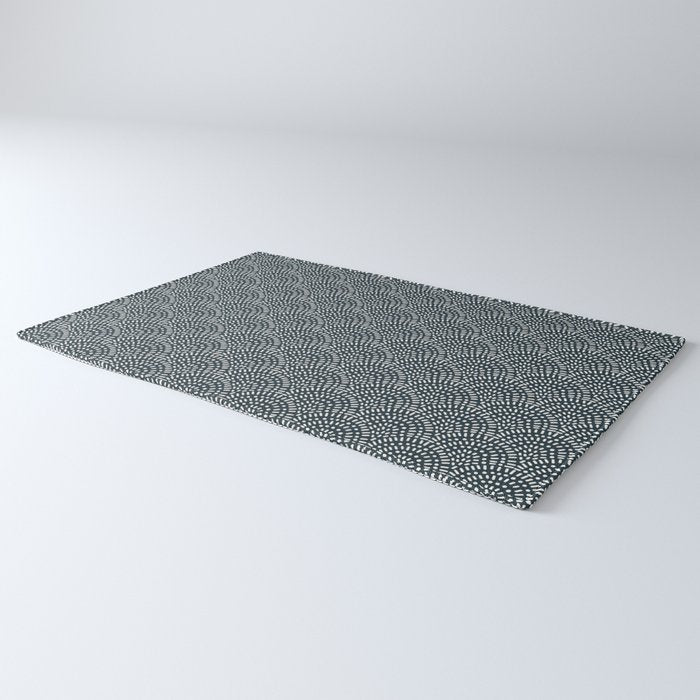 Boho Deco Fan . Navy Rug Gallery Image 3