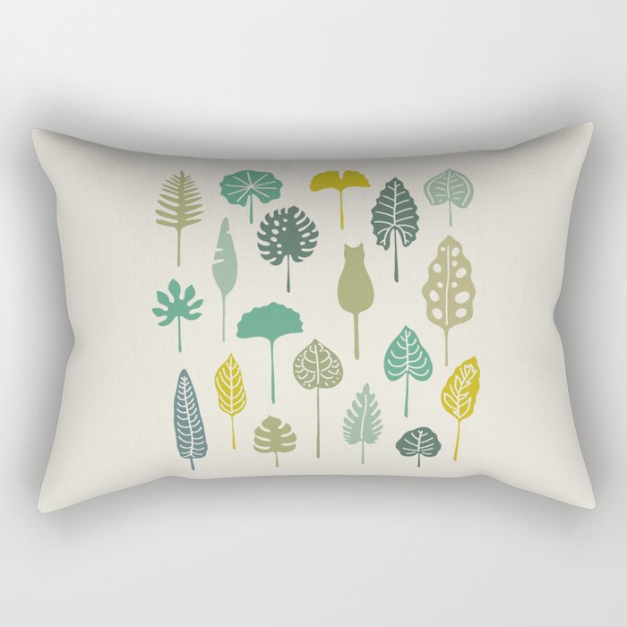 Cat and Plant 49 Rectangular Pillow Gallery Image 1