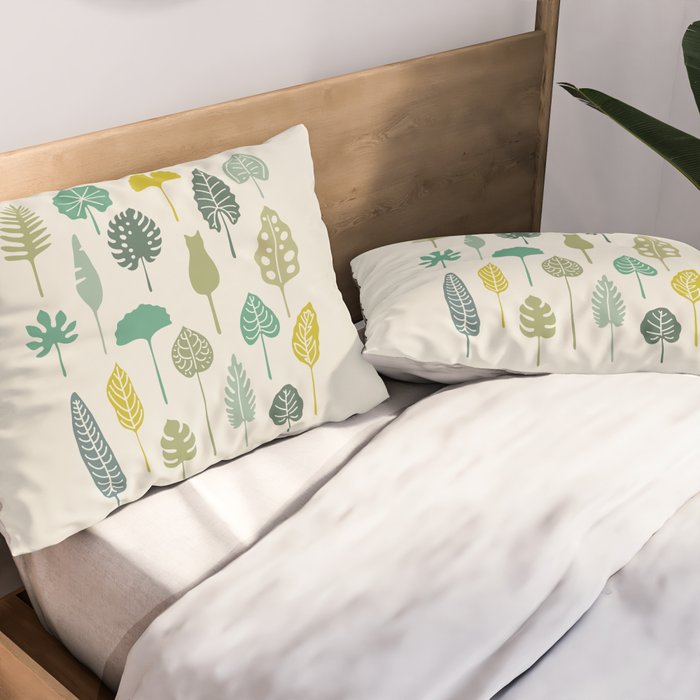 Cat and Plant 49 Pillow Sham Gallery Image 2