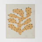 Matisse Inspired Orange Shape Throw Blanket Gallery Image 2