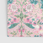 William Morris Strawberry Thief Candy Pink Teal Poster Gallery Image 3