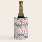 William Morris Strawberry Thief Candy Pink Teal Wine Chiller Gallery Image 2