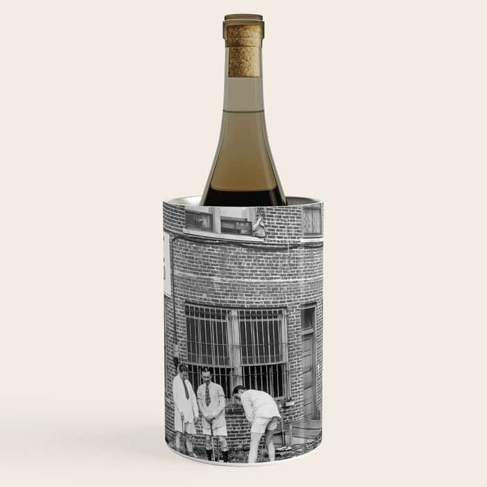 Men Playing Golf, Vintage Black and White Art Wine Chiller Gallery Image 3