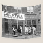 Men Playing Golf, Vintage Black and White Art Wall Tapestry Gallery Image 4