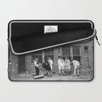 Men Playing Golf, Vintage Black and White Art Laptop Sleeve Gallery Image 2