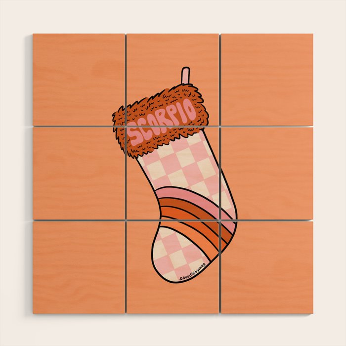 Scorpio Stocking Wood Wall Art Gallery Image 1