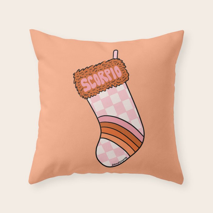 Scorpio Stocking Throw Pillow Gallery Image 6