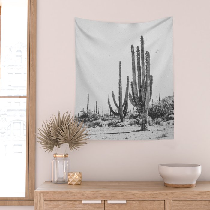 DESERT CACTUS XVII / Baja, Mexico Wall Tapestry Gallery Image 2