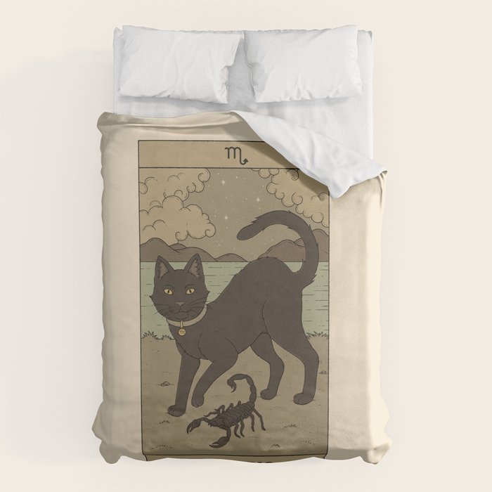 Scorpio Cat Duvet Cover