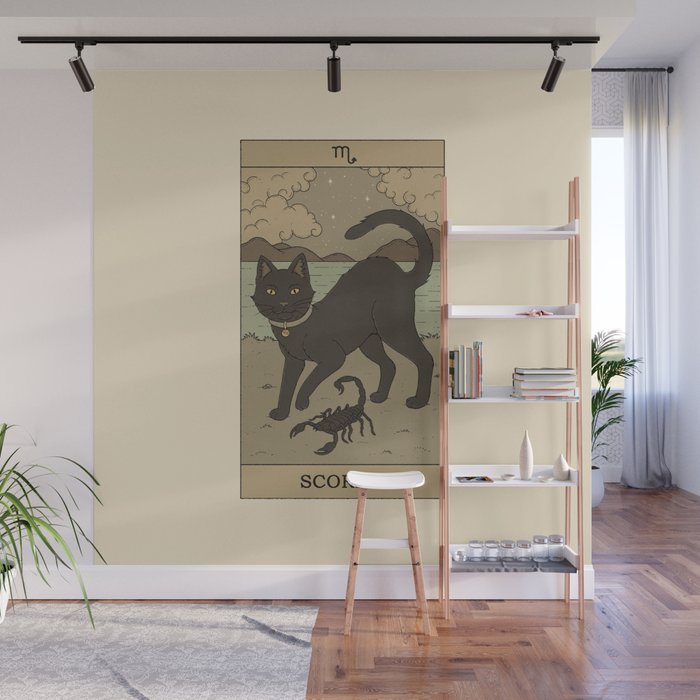 Scorpio Cat Wall Mural Gallery Image 1