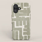 Neutral Olive Green Abstract Artwork  iPhone Case Gallery Image 1
