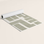 Neutral Olive Green Abstract Artwork  Yoga Mat Gallery Image 2