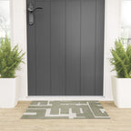 Neutral Olive Green Abstract Artwork  Welcome Mat Gallery Image 3