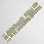 Neutral Olive Green Abstract Artwork  Table Runner Gallery Image 3
