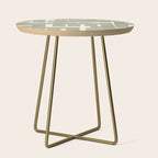 Neutral Olive Green Abstract Artwork  Side Table Gallery Image 1