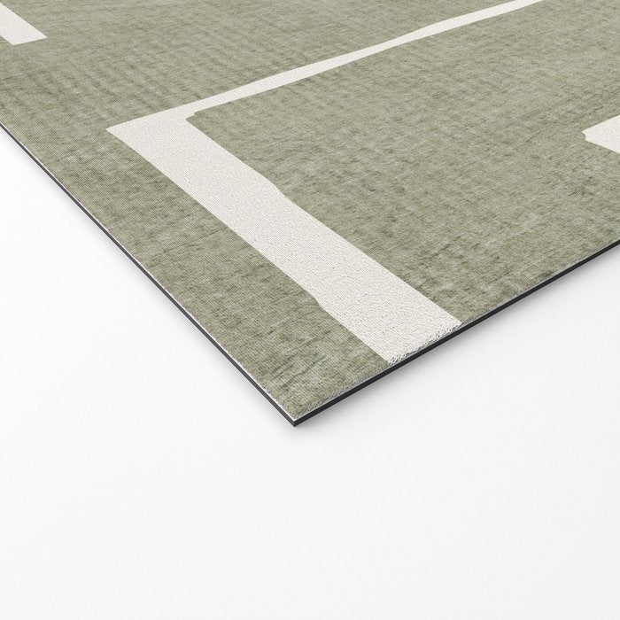 Neutral Olive Green Abstract Artwork  Welcome Mat Gallery Image 2