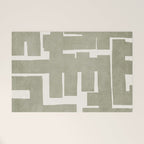 Neutral Olive Green Abstract Artwork  Welcome Mat Gallery Image 1