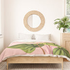 Upstart Pink and Green Houseplant Duvet Cover Gallery Image 3