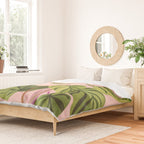 Upstart Pink and Green Houseplant Duvet Cover Gallery Image 2
