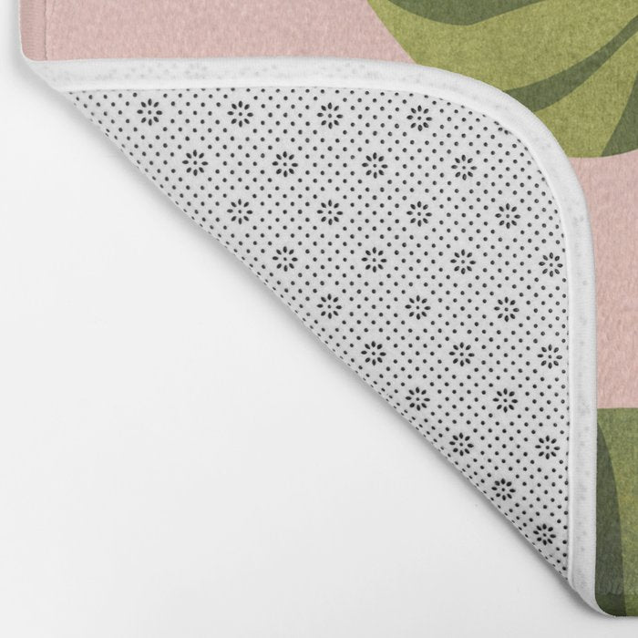 Upstart Pink and Green Houseplant Bath Mat Gallery Image 2