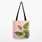 Upstart Pink and Green Houseplant Tote Bag Gallery Image 2