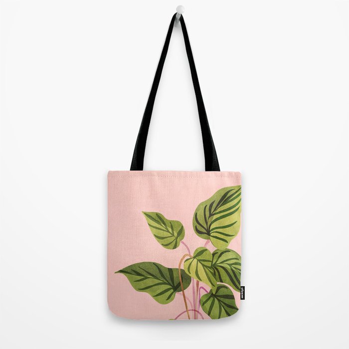 Upstart Pink and Green Houseplant Tote Bag Gallery Image 2