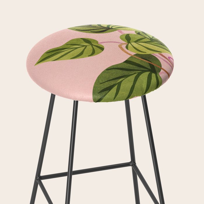 Upstart Pink and Green Houseplant Stool Gallery Image 2