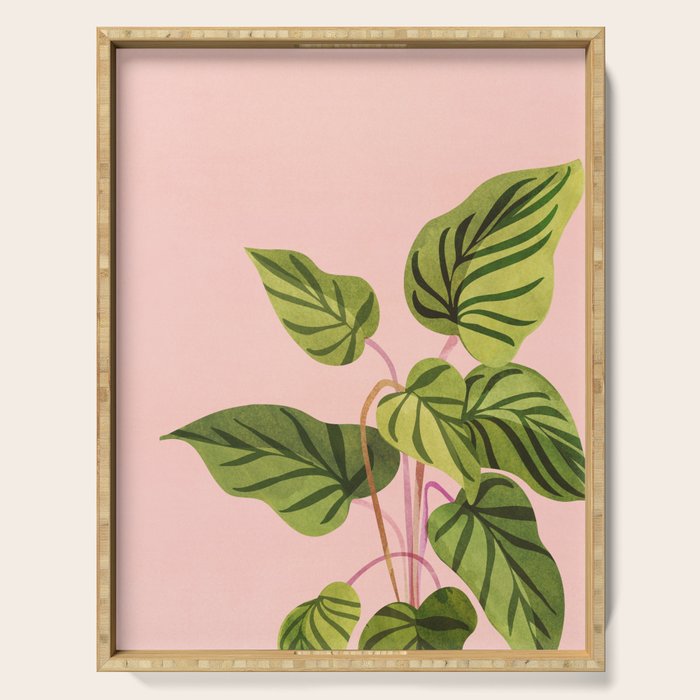 Upstart Pink and Green Houseplant Serving Tray Gallery Image 1
