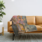 Autumn Reflections, Woodland Lake in Fall Forest Throw Blanket Gallery Image 1