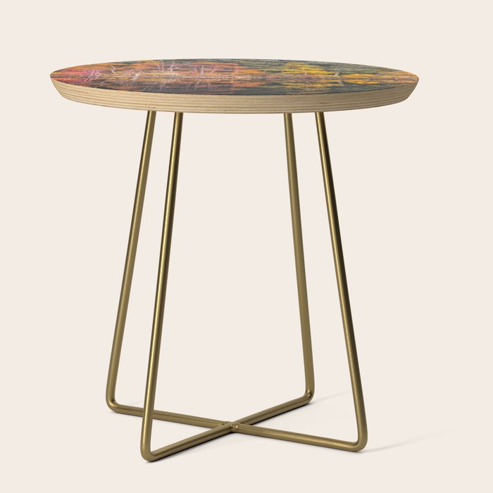 Autumn Reflections, Woodland Lake in Fall Forest Side Table Gallery Image 1