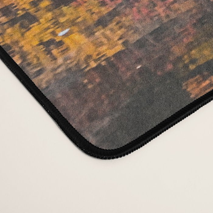 Autumn Reflections, Woodland Lake in Fall Forest Desk Mat Gallery Image 4