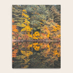 Autumn Reflections, Woodland Lake in Fall Forest Notebook Gallery Image 4
