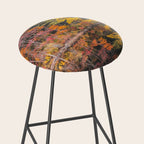 Autumn Reflections, Woodland Lake in Fall Forest Stool Gallery Image 2