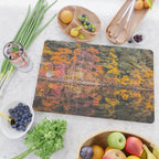 Autumn Reflections, Woodland Lake in Fall Forest Cutting Board Gallery Image 2