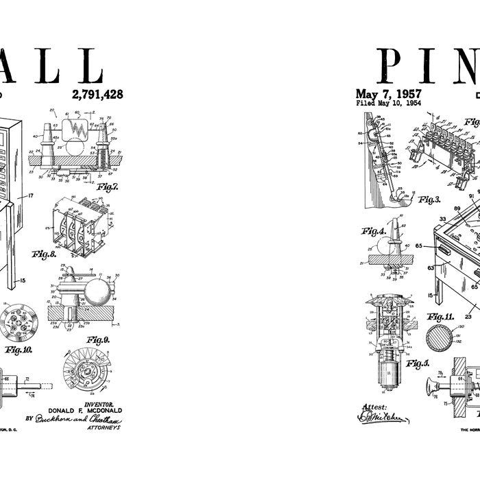 Pinball Arcade Gaming Machine Vintage Gamer Patent Print Coffee Mug Gallery Image 2