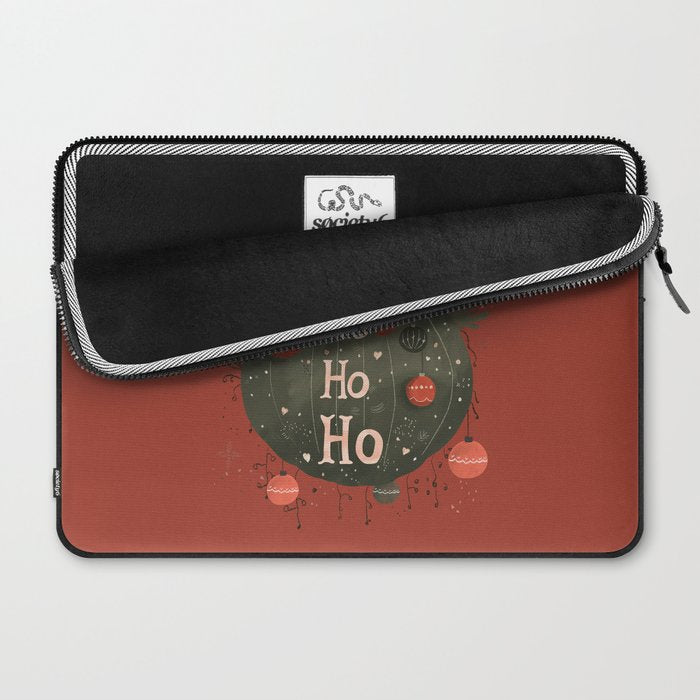 Festive Ho Ho Ho Bauble Red  Laptop Sleeve Gallery Image 2